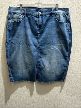 Tommy Hilfiger Blue Denim Midi Skirt